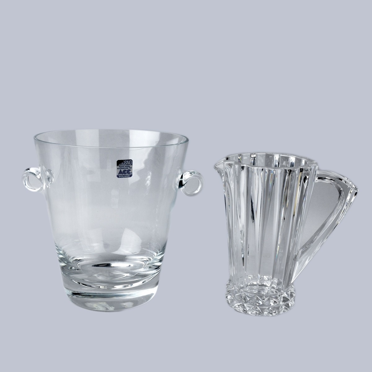 Two Vintage Crystal Tableware