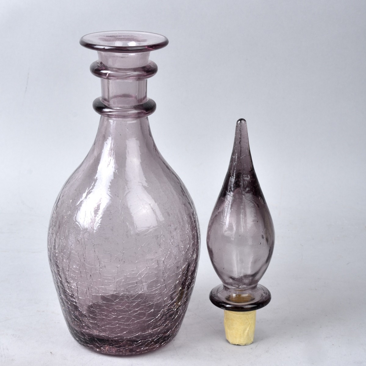 Three Blenko Glass Decanters