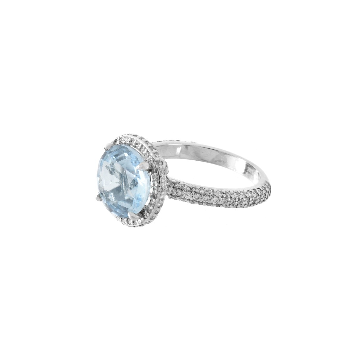 AIG Topaz, Diamond and 18K Ring