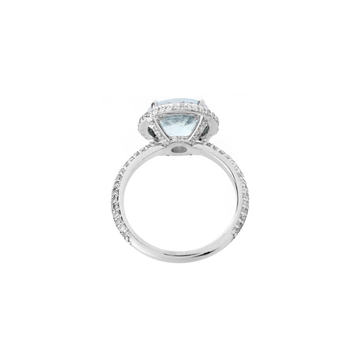 AIG Topaz, Diamond and 18K Ring