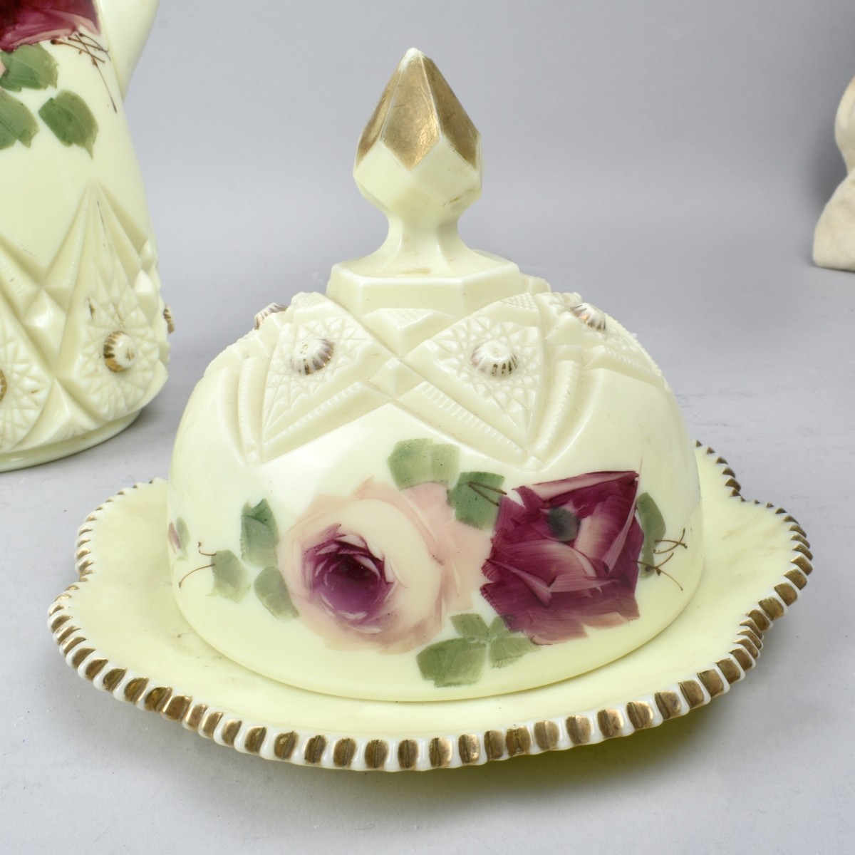 Victorian Jefferson Custard Glass Tableware