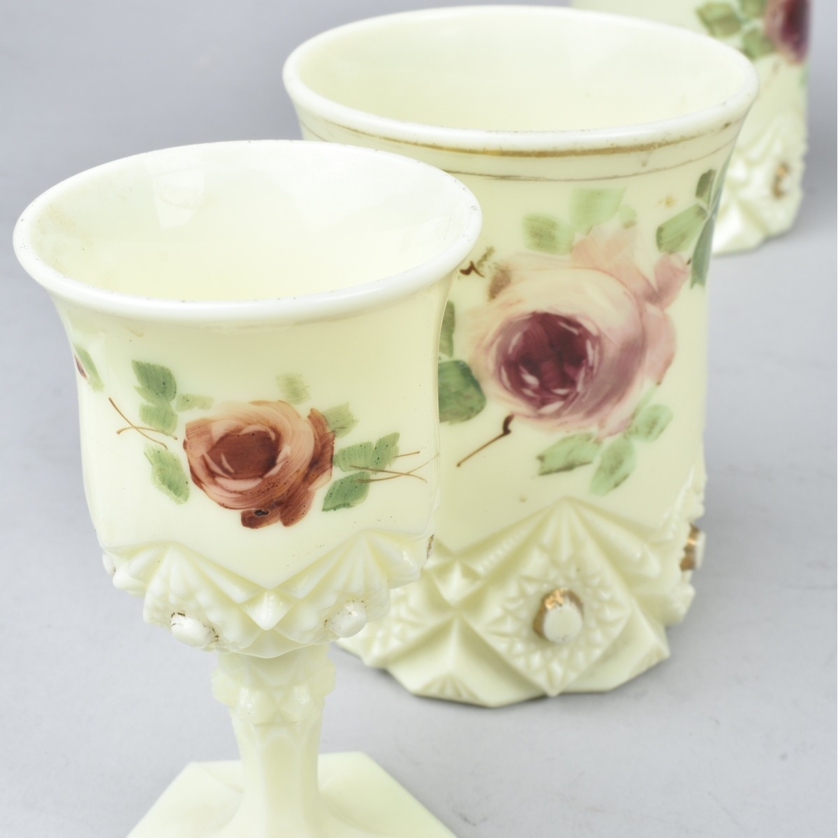 Victorian Jefferson Custard Glass Tableware