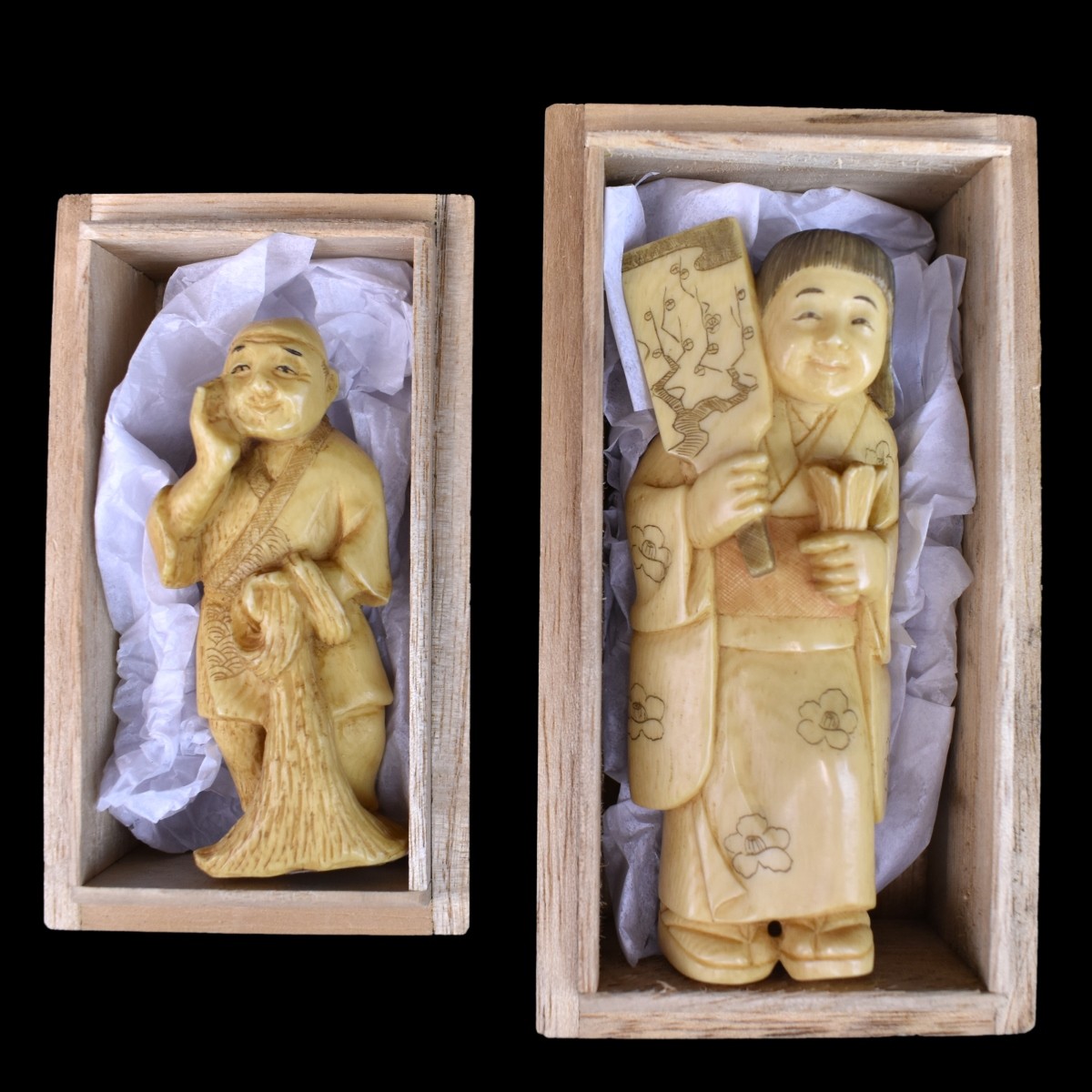 Japanese Okimono Figurines