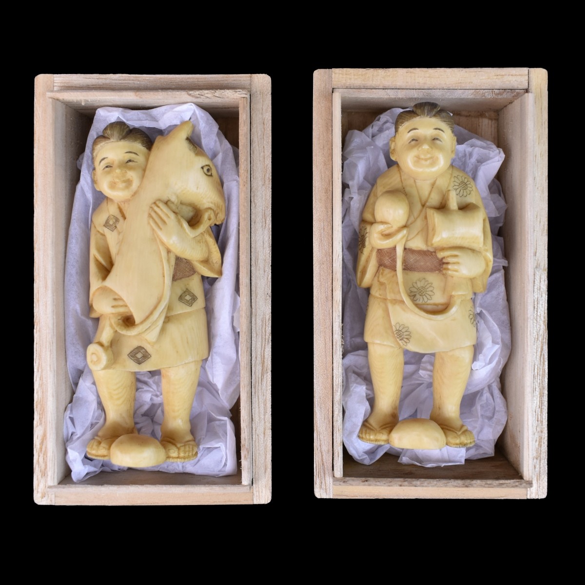 Japanese Okimono Figurines