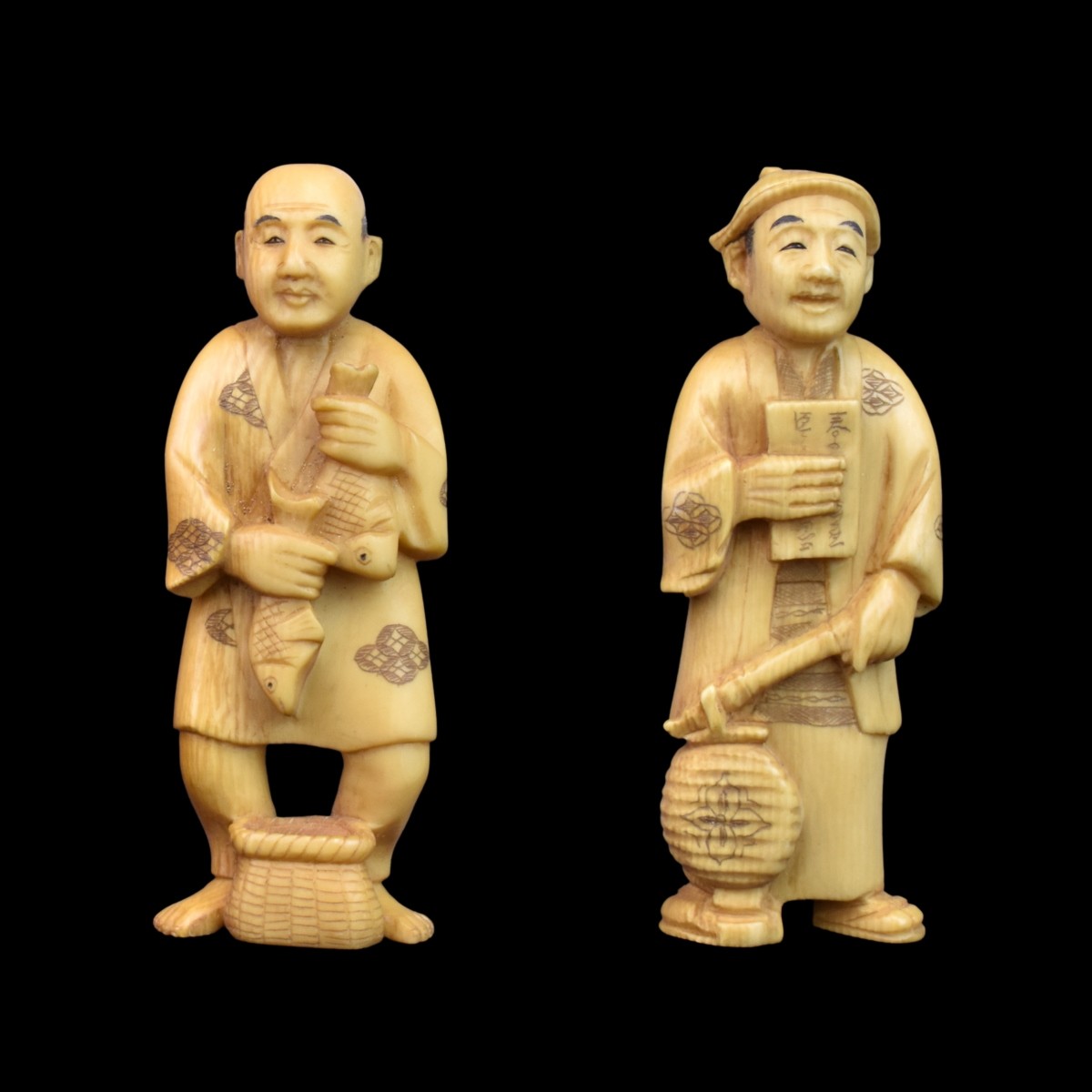 Japanese Okimono Figurines