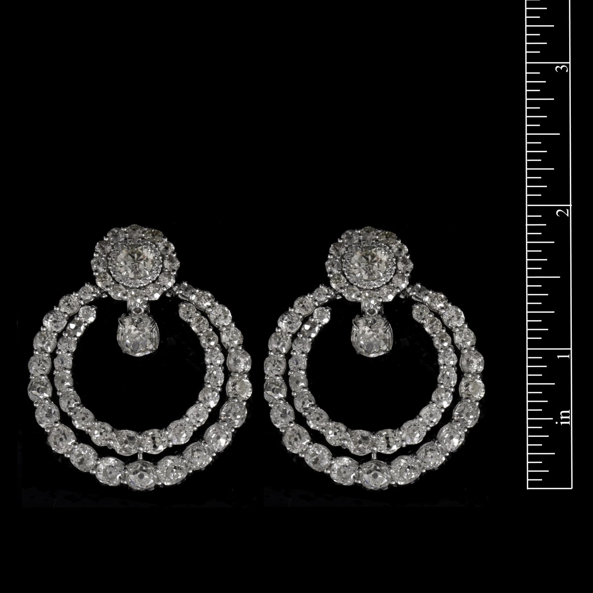 Diamond and Platinum Earrings