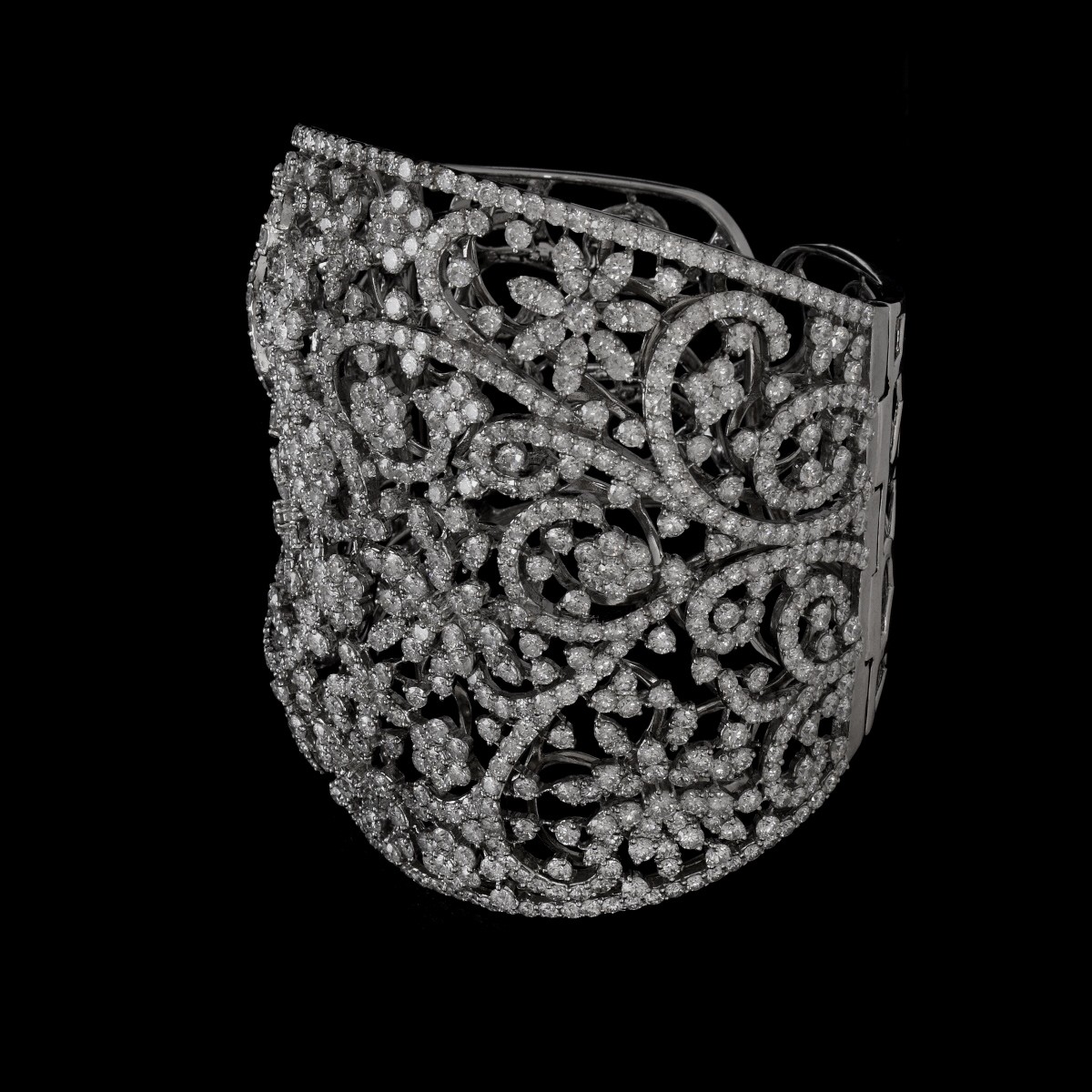 Diamond and 18K Cuff Bangle