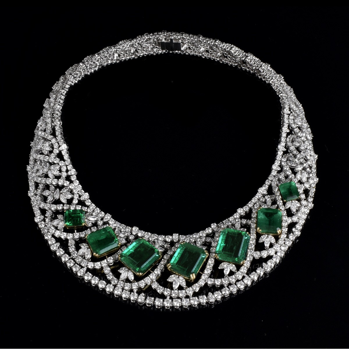 AGL Emerald, Diamond and 18K Necklace