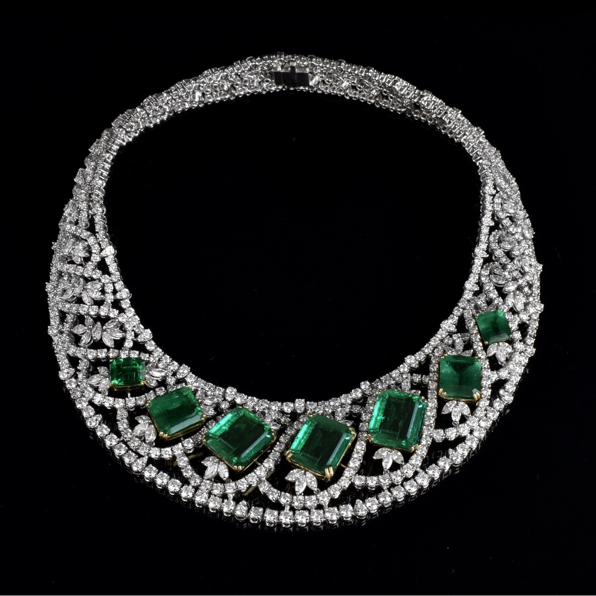 AGL Emerald, Diamond and 18K Necklace