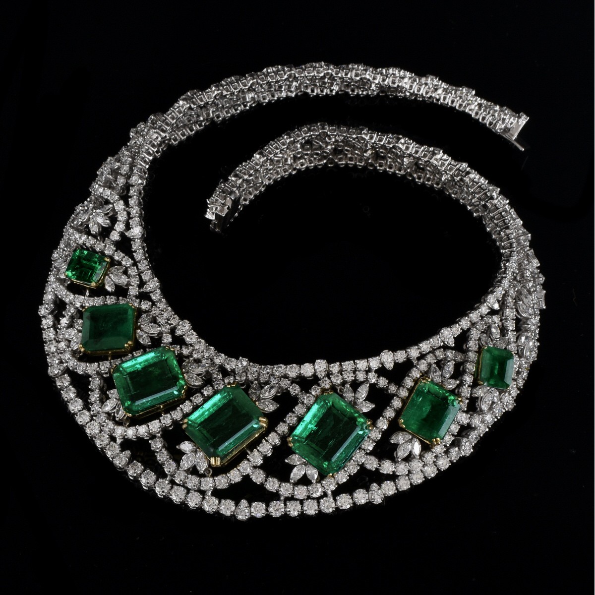 AGL Emerald, Diamond and 18K Necklace