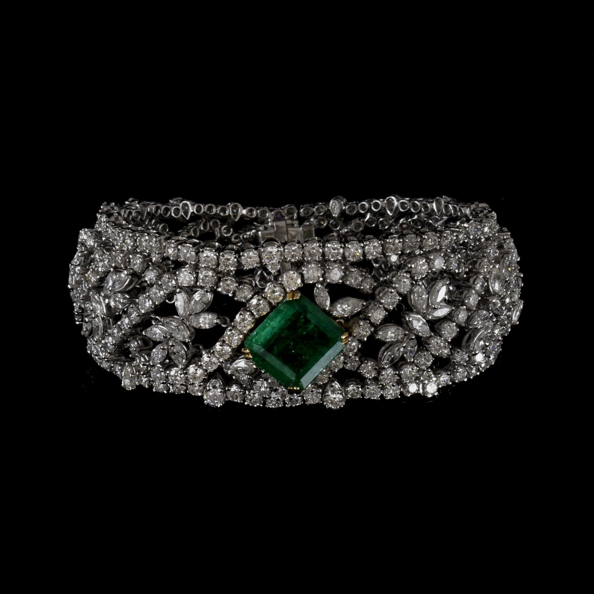 AGL Emerald, Diamond and 18K Bracelet