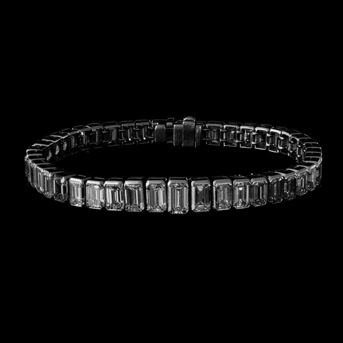 Diamond and Platinum Line Bracelet