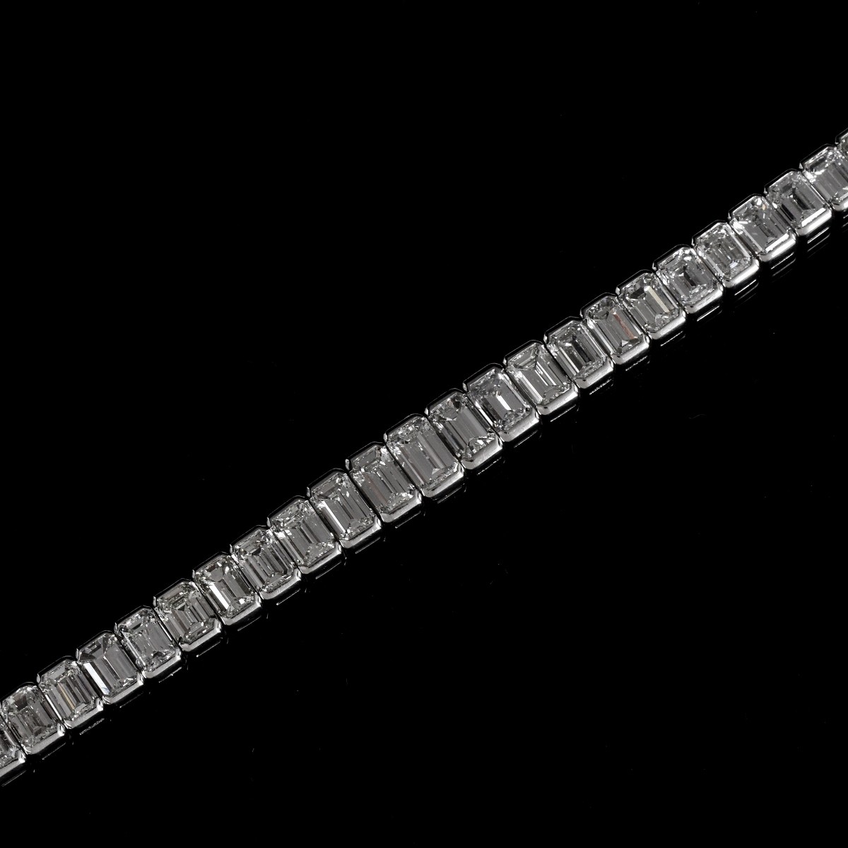 Diamond and Platinum Line Bracelet