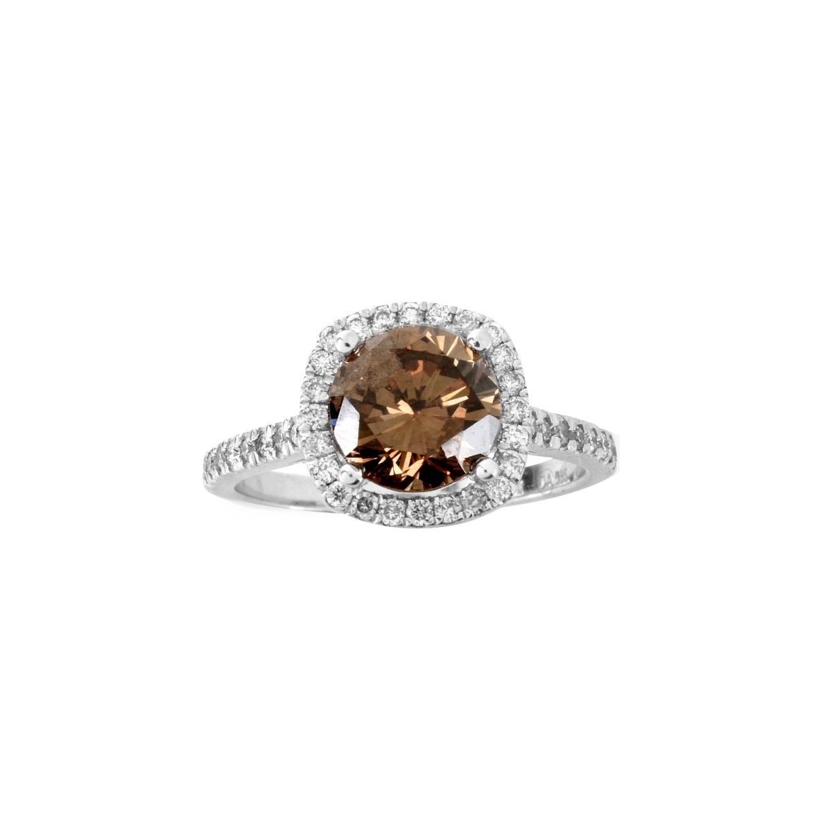 AIG Fancy Diamond and 14K Ring