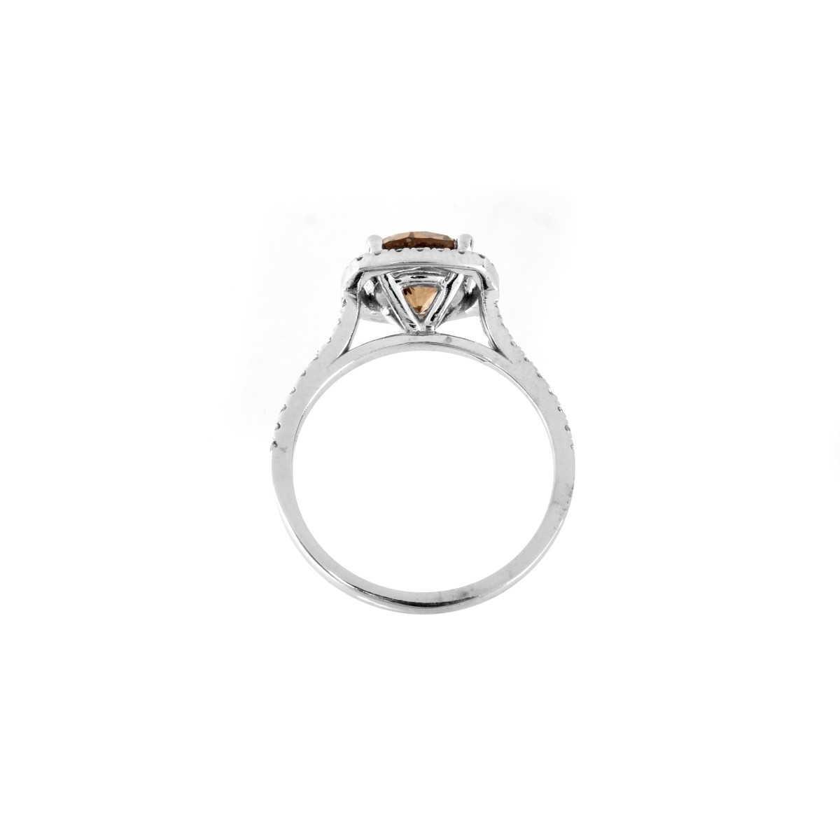 AIG Fancy Diamond and 14K Ring