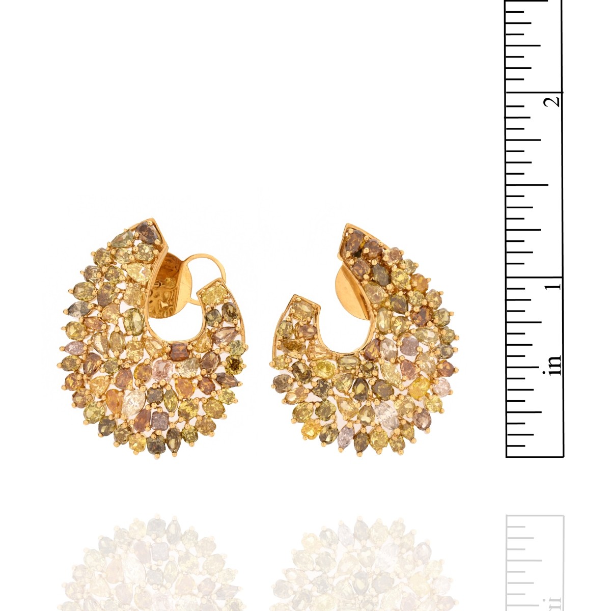 Diamond and 18K Earrings