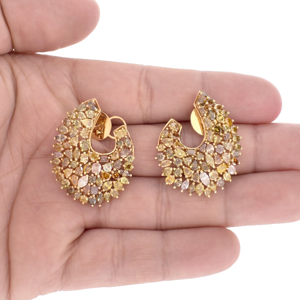 Diamond and 18K Earrings