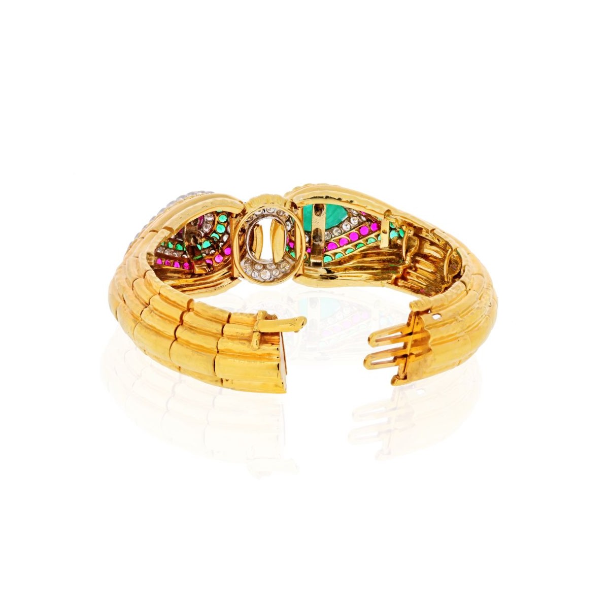 David Webb Gemstone and 18K Bracelet