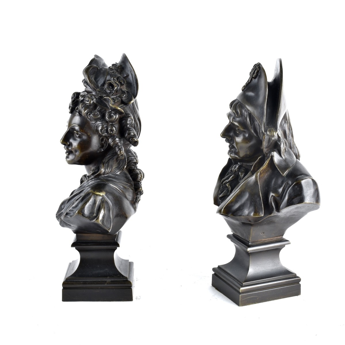 Pair of 20th C. Bronze Sculptures