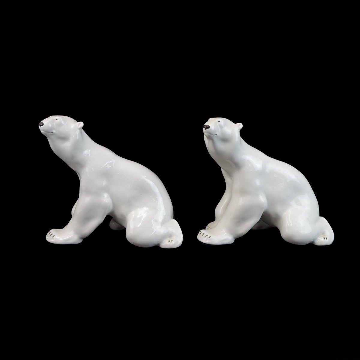 USSR Lomonosov Polar Bear Figurines