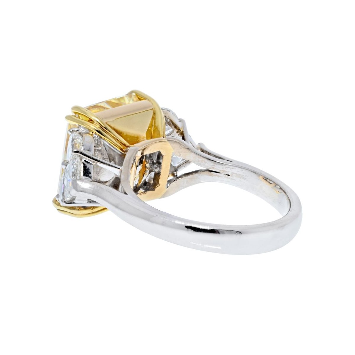 GIA 12.96 Fancy Yellow Diamond Ring