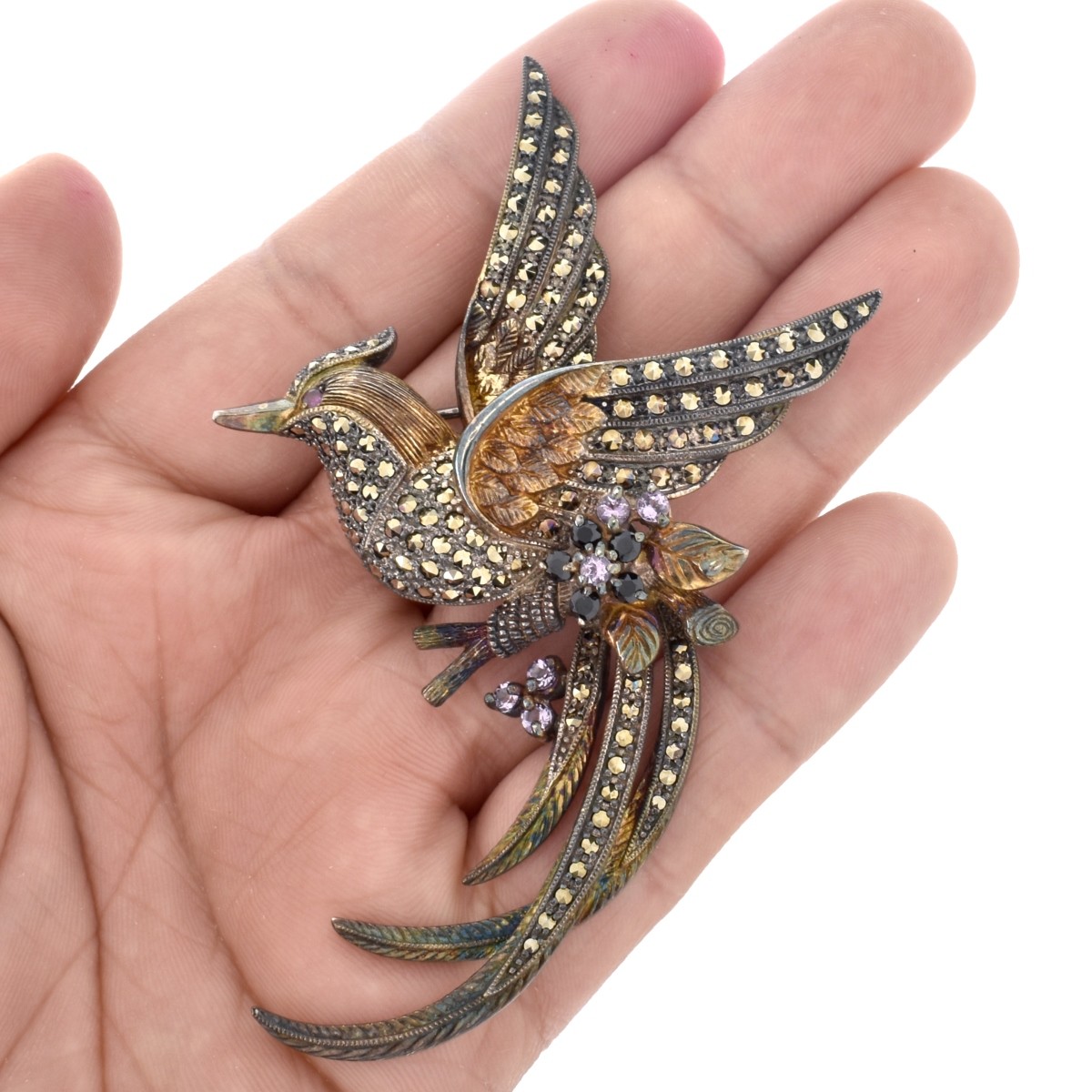 Sterling Bird Brooch