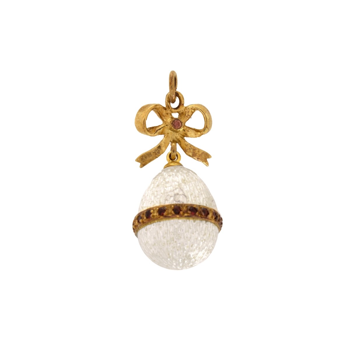 Russian 18K Egg Pendant