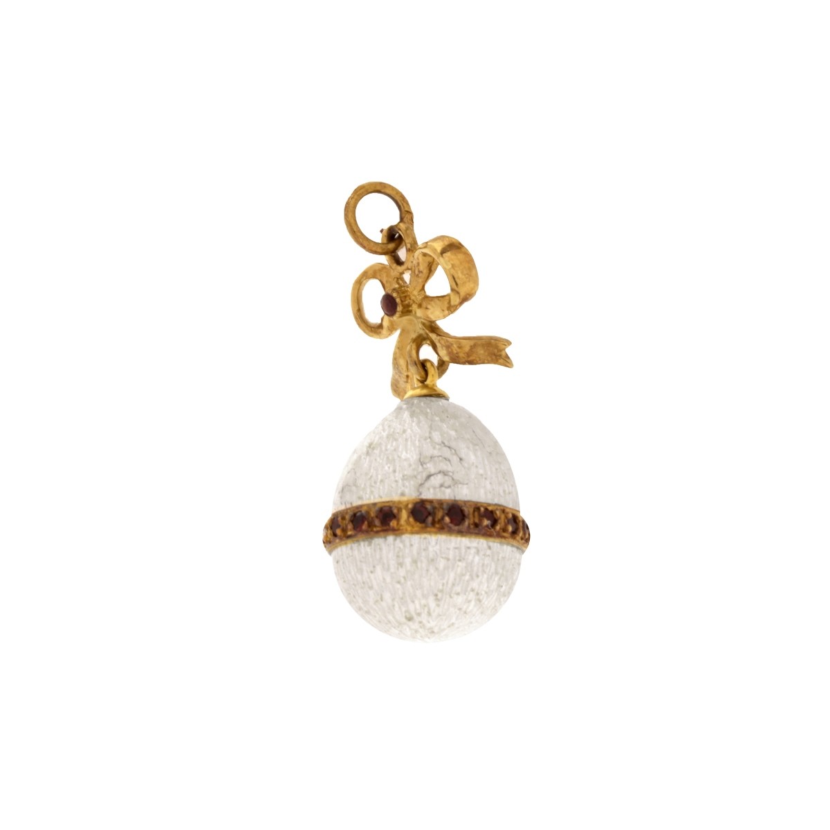 Russian 18K Egg Pendant