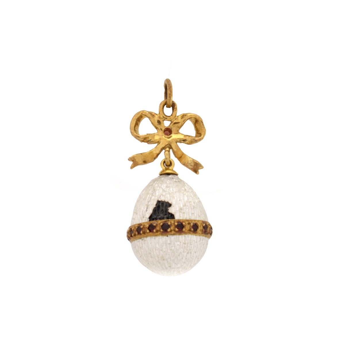 Russian 18K Egg Pendant