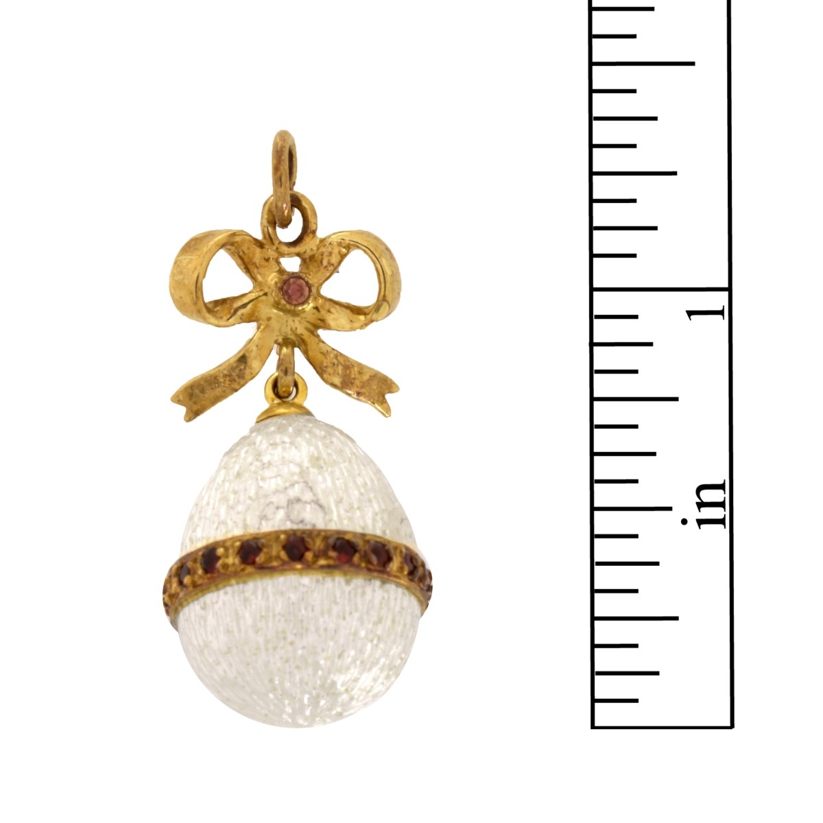 Russian 18K Egg Pendant