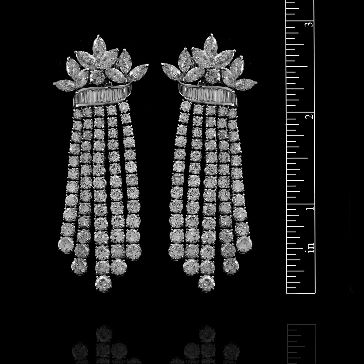 Diamond and Platinum Earrings