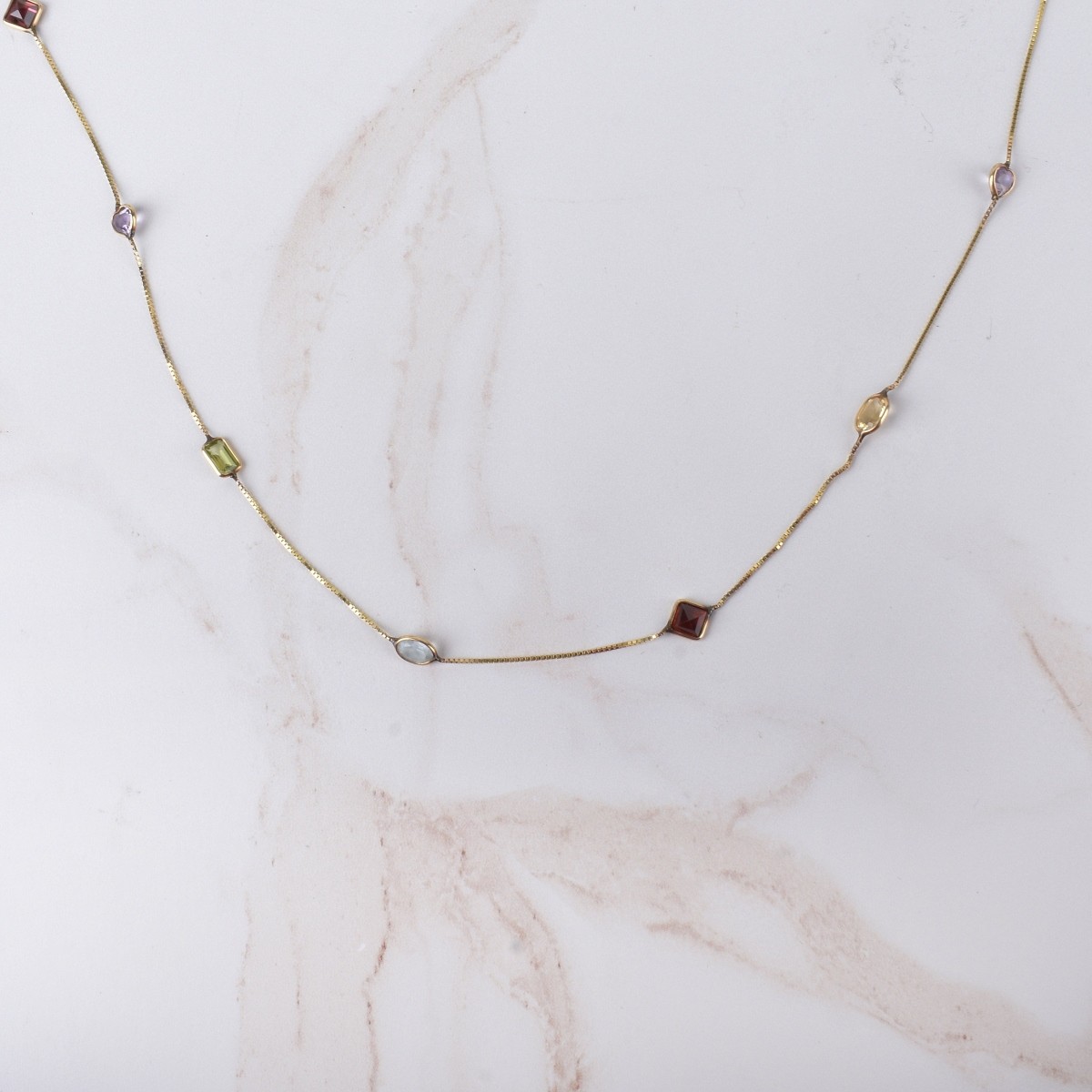 Gemstone and 14K Necklace