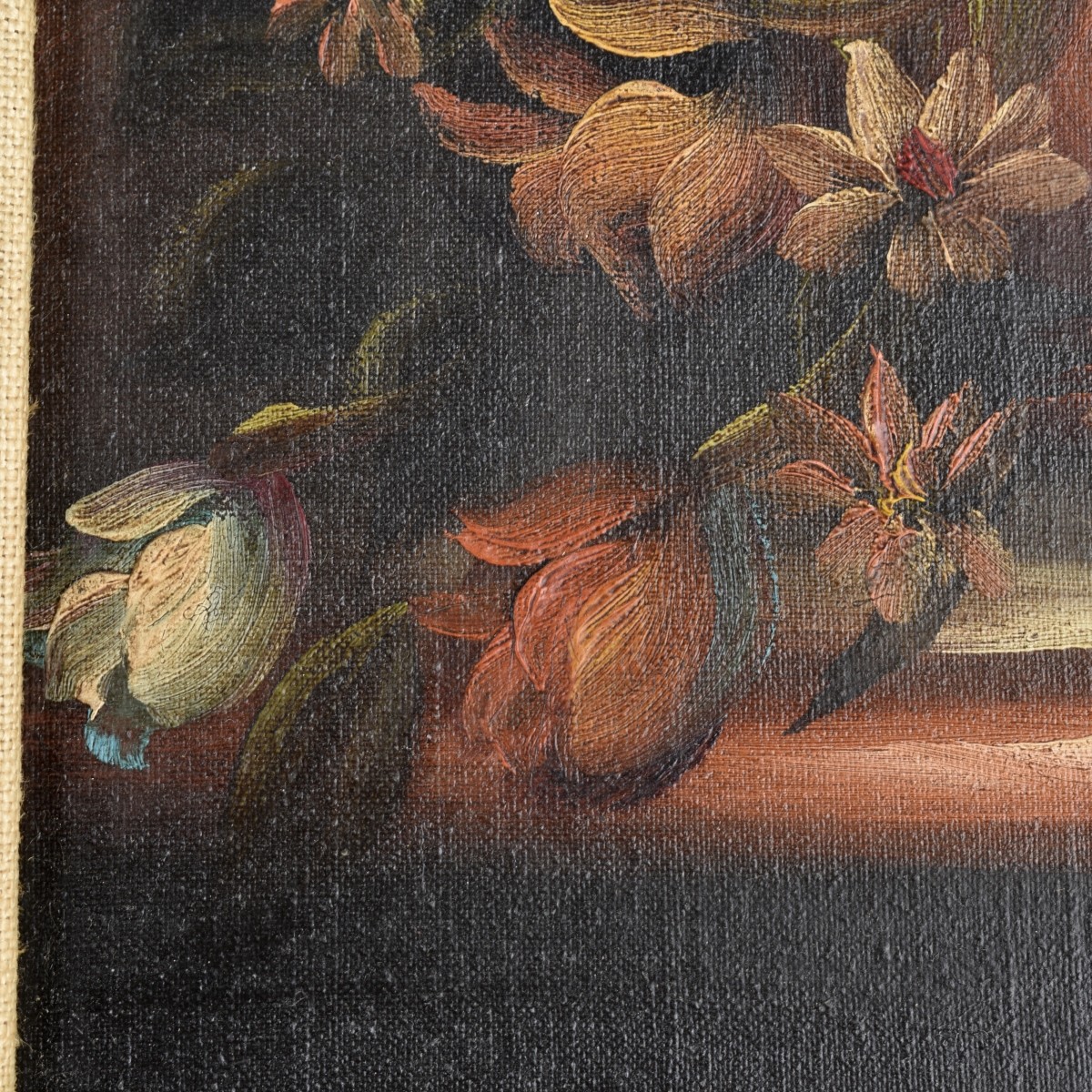 Pair of Vintage Floral Still Life Paintings