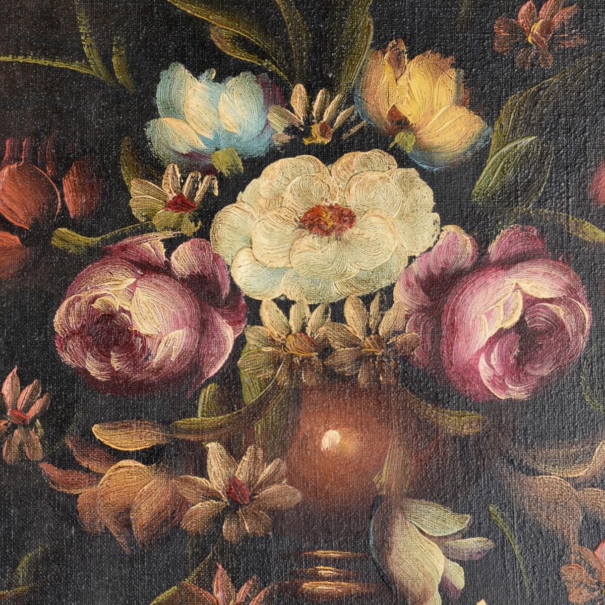 Pair of Vintage Floral Still Life Paintings