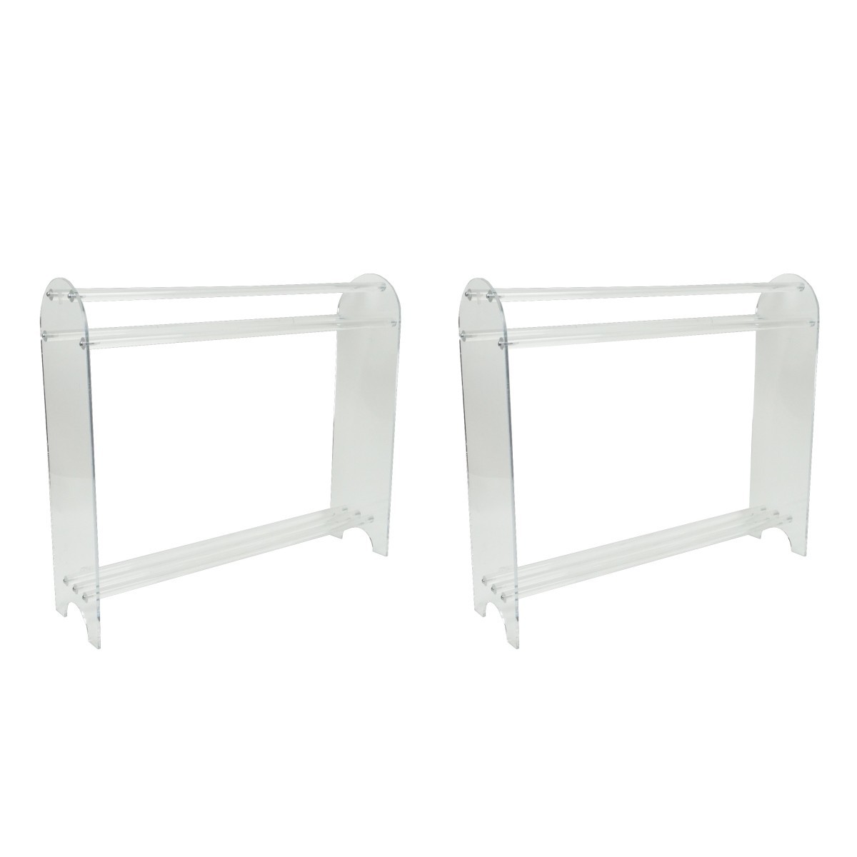 Two (2) Mid Century Modern Lucite Racks