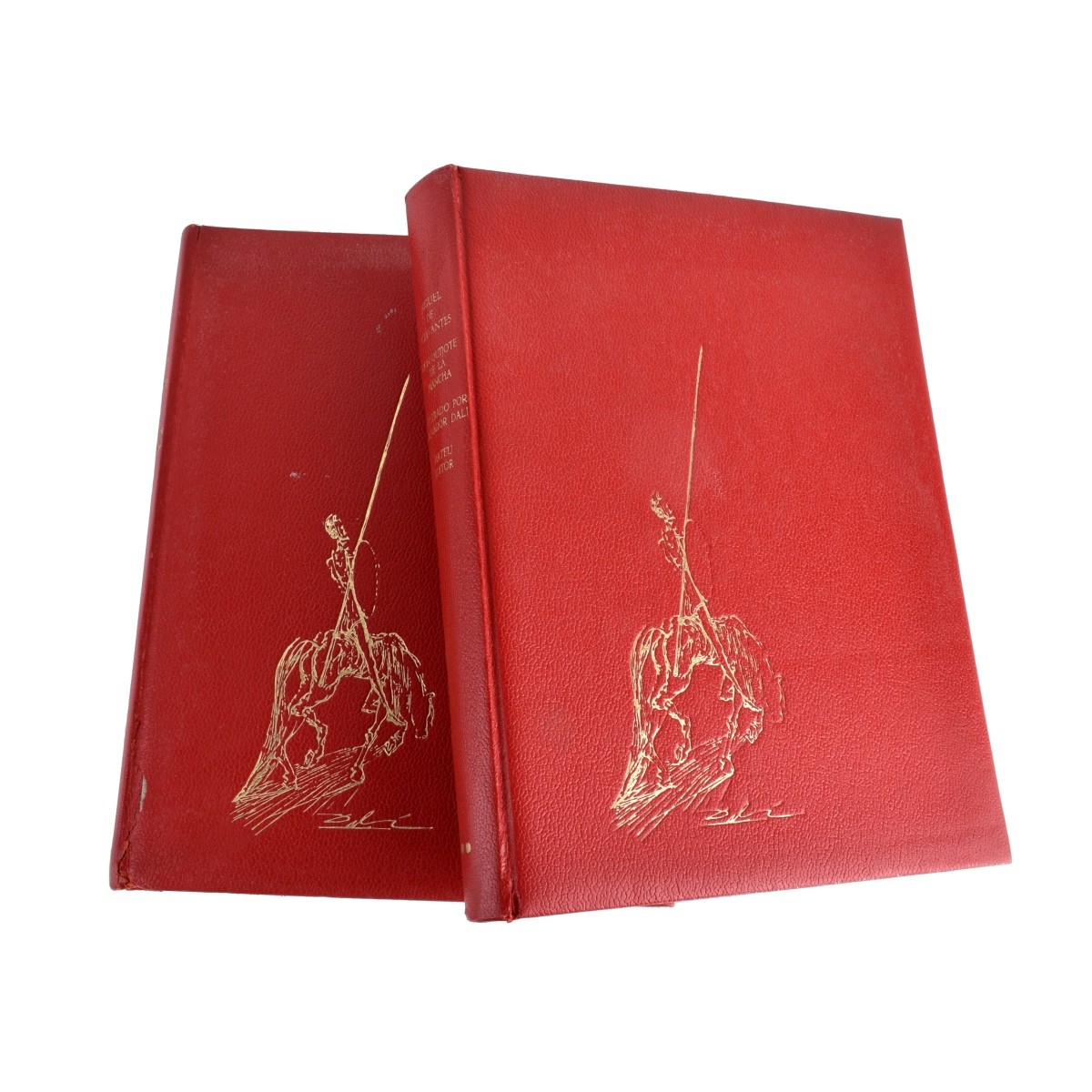 Two (2) Dali Don Quijote Cervantes Books