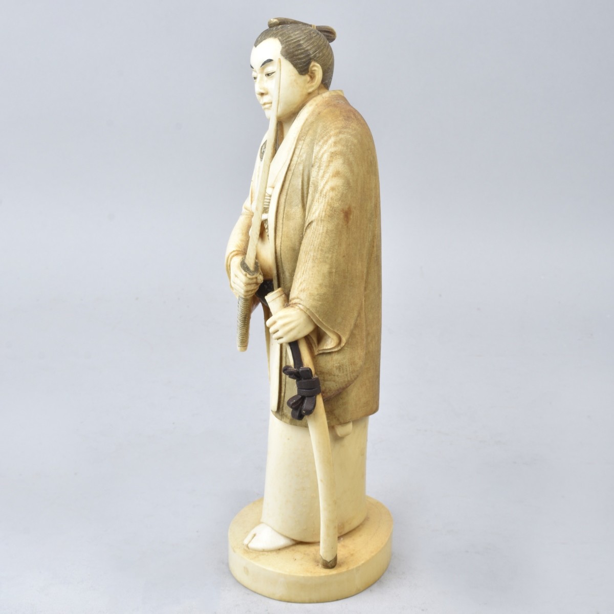 Japanese Carved Samurai Figurine