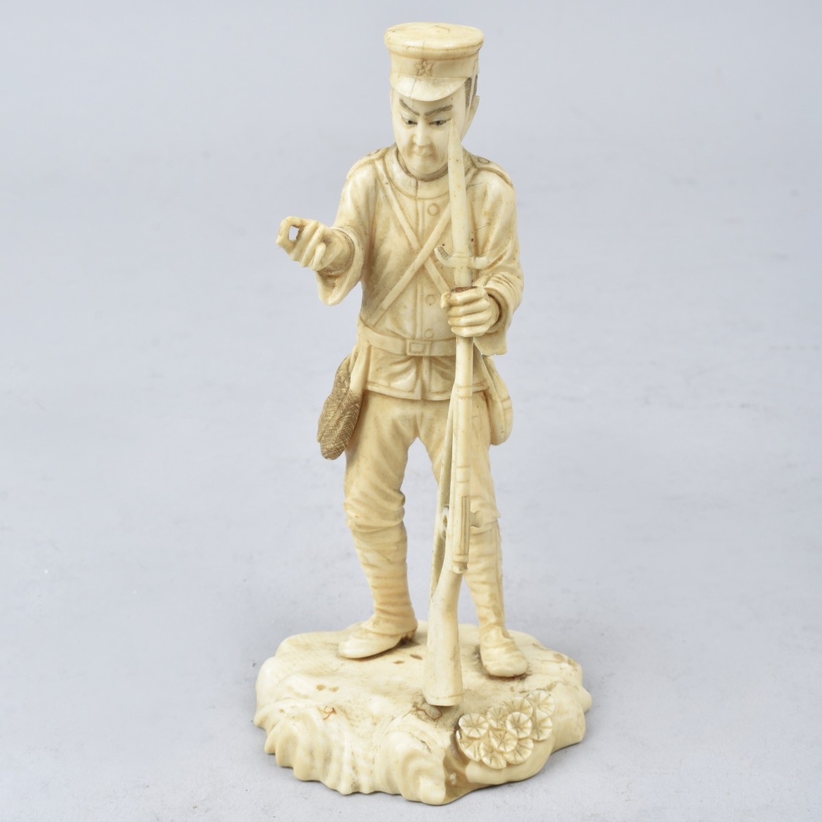 Antique Japanese Soldier Figurine