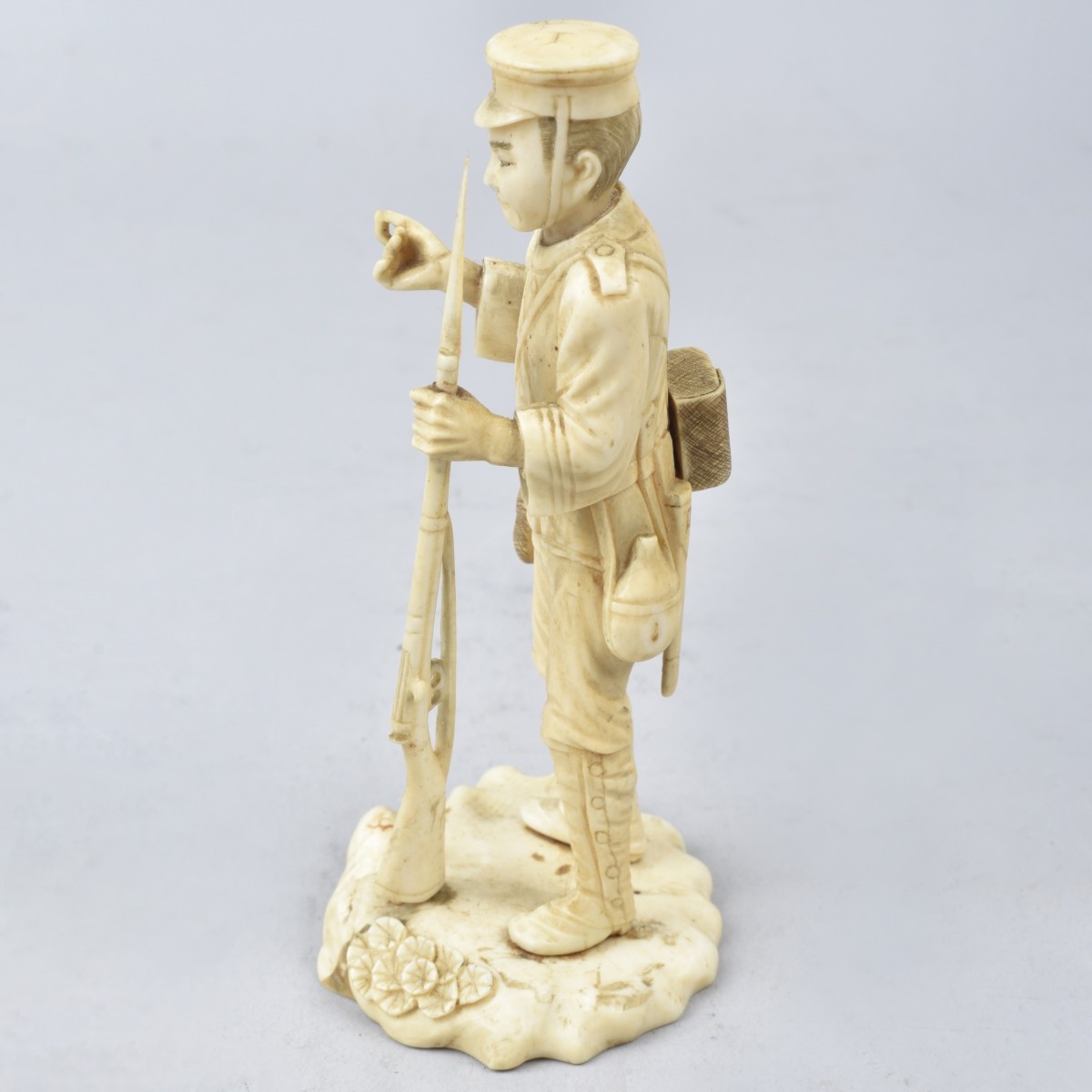 Antique Japanese Soldier Figurine