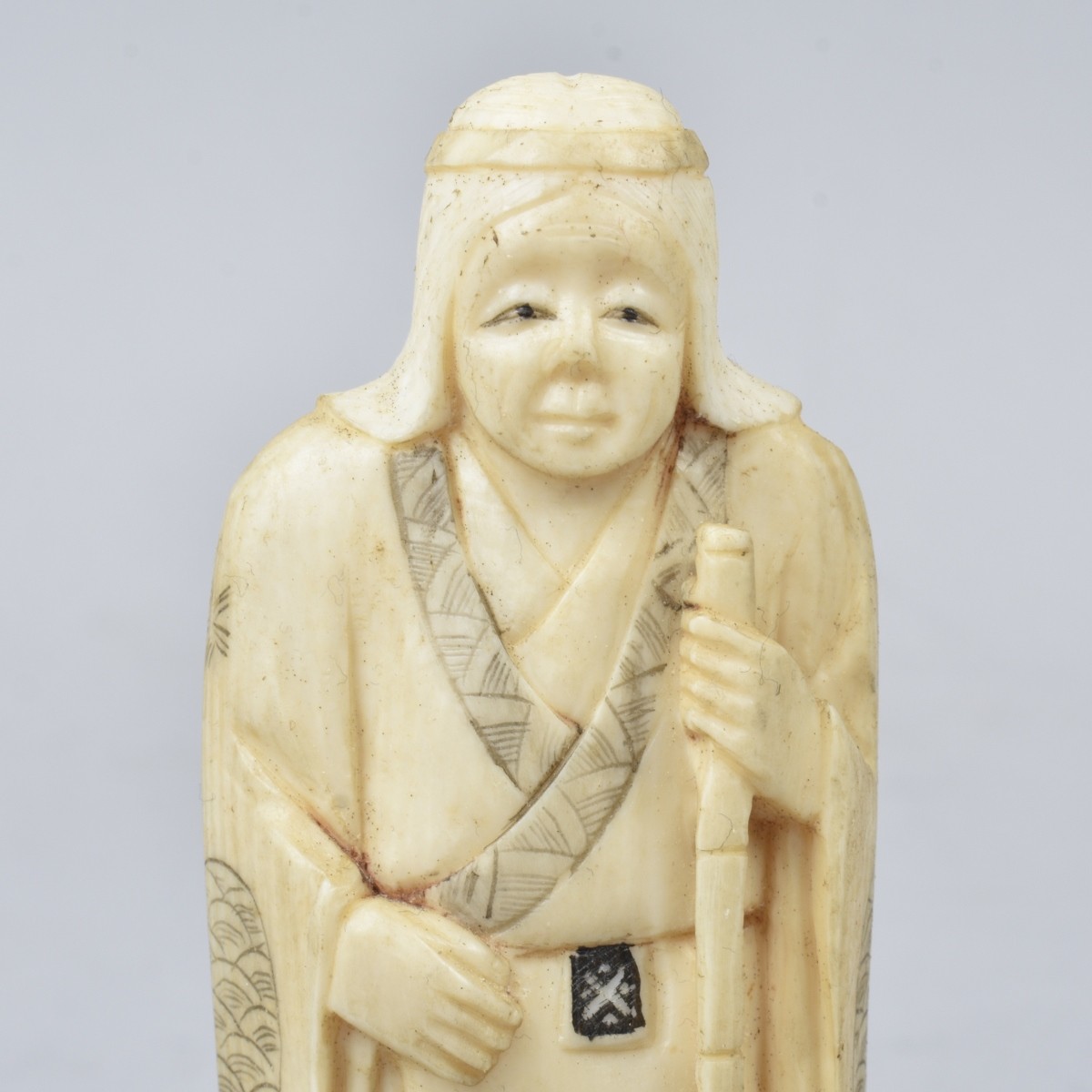 Two Japanese Okimono Figurines