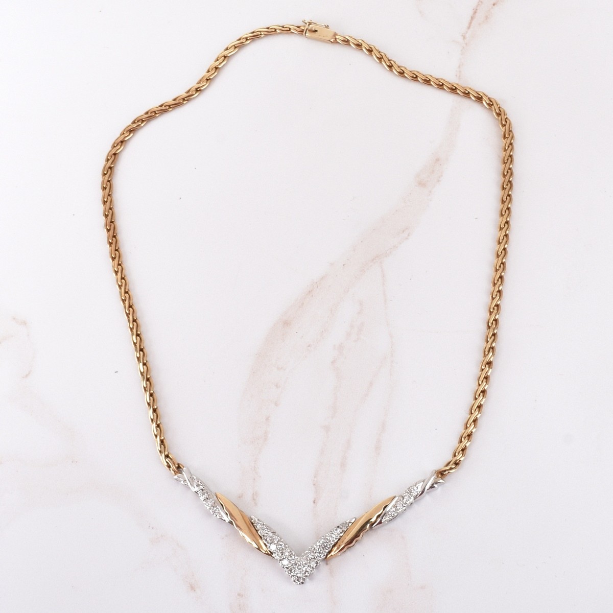 Diamond and 14K Necklace