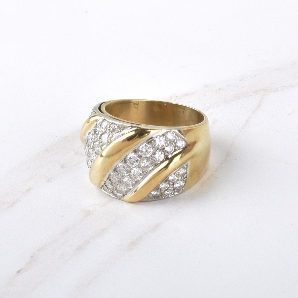 Diamond and 18K Ring