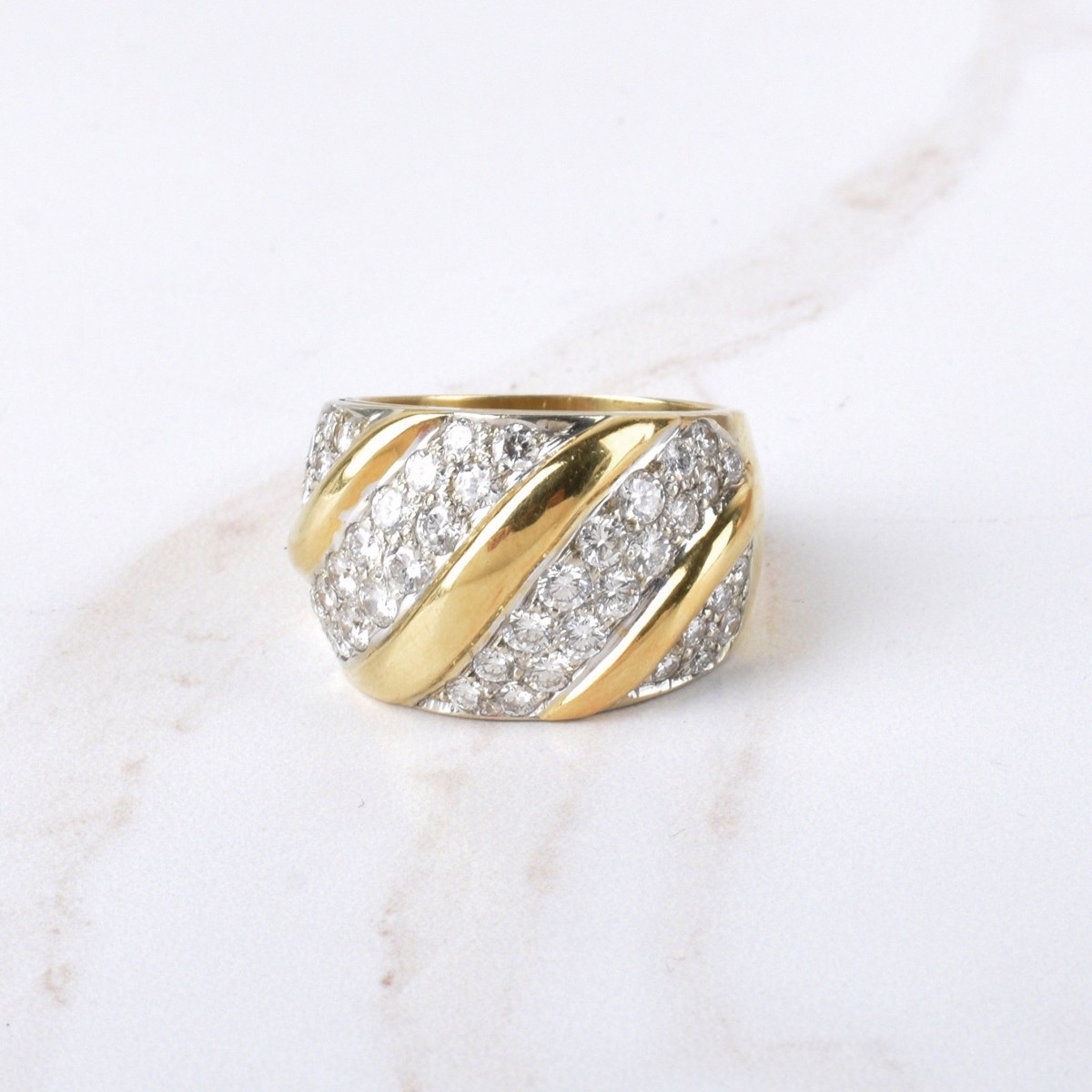 Diamond and 18K Ring