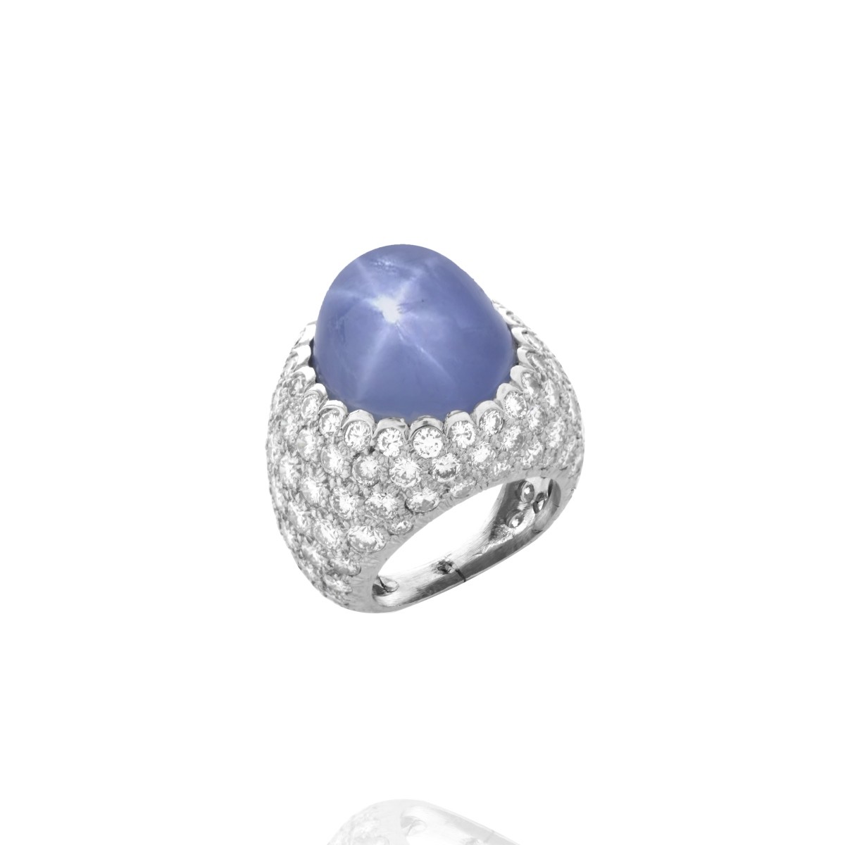 Sapphire, Diamond and 18K Ring