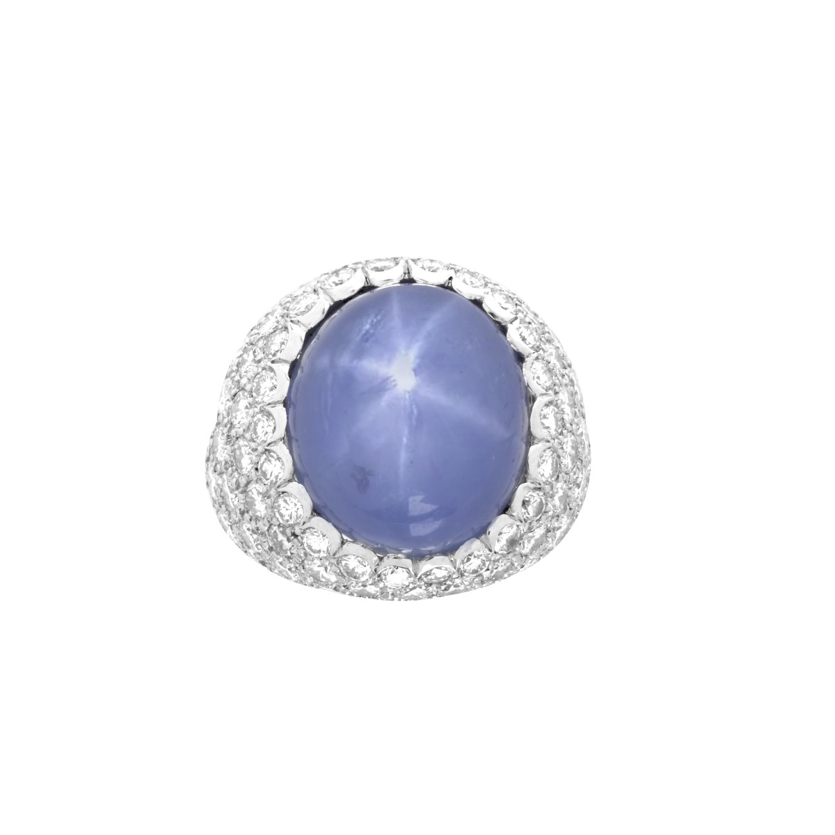 Sapphire, Diamond and 18K Ring