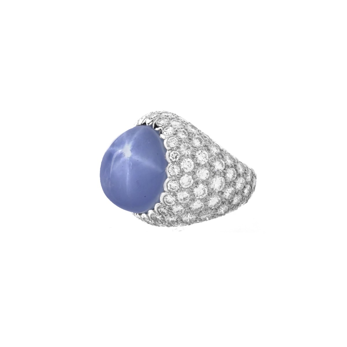 Sapphire, Diamond and 18K Ring