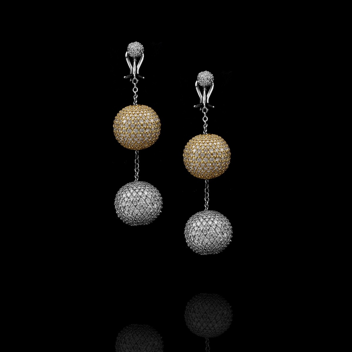 Diamond and 18K Earrings