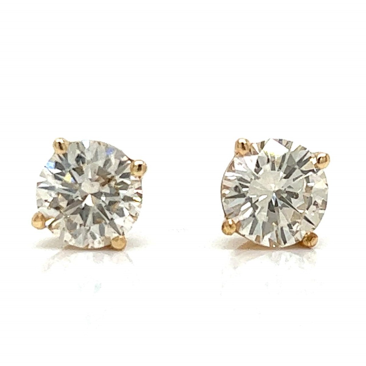 Diamond and 14K Ear Studs