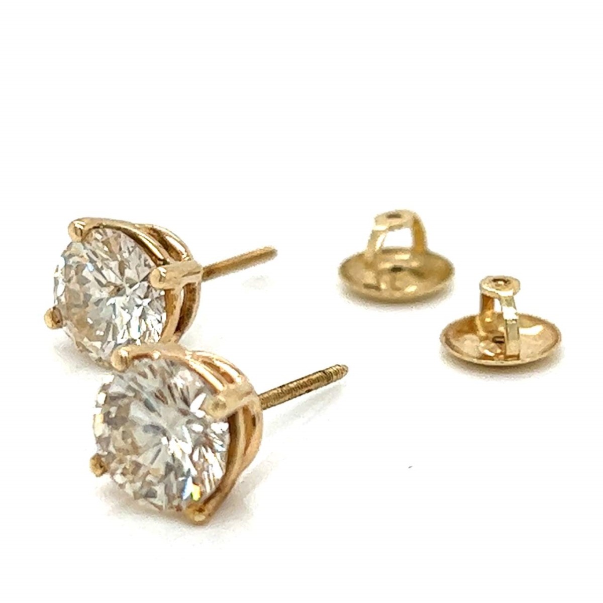 Diamond and 14K Ear Studs