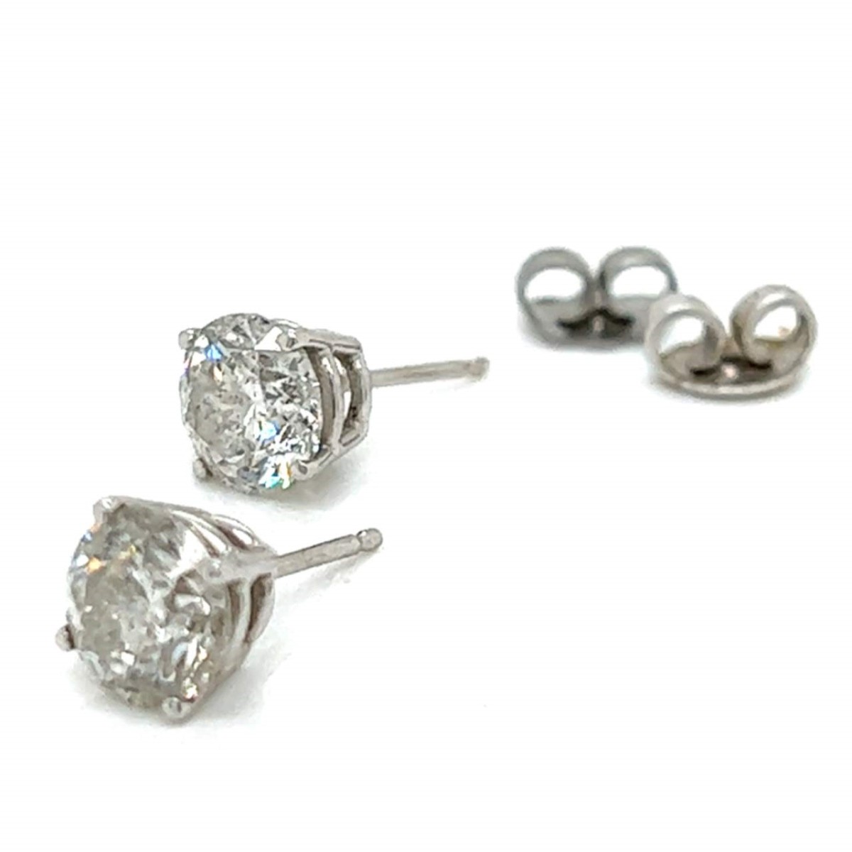 Diamond and 14K Ear Studs